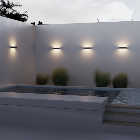 Kinkiet na elewację Lot LED 3000K 12cm czarny Maytoni