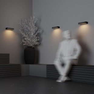 Kinkiet na elewację góra-dół Lot LED 3000K 12cm czarny Maytoni