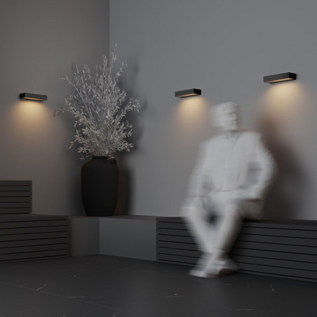 Kinkiet na elewację góra-dół Lot LED 3000K 12cm czarny Maytoni