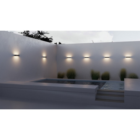 Kinkiet na elewację góra-dół Lot LED 3000K 12cm czarny Maytoni