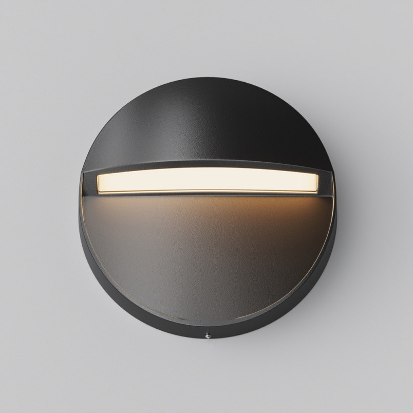 Lampa zewnętrzna - oświetlenie schodów Mane Round LED 12cm czarna Maytoni