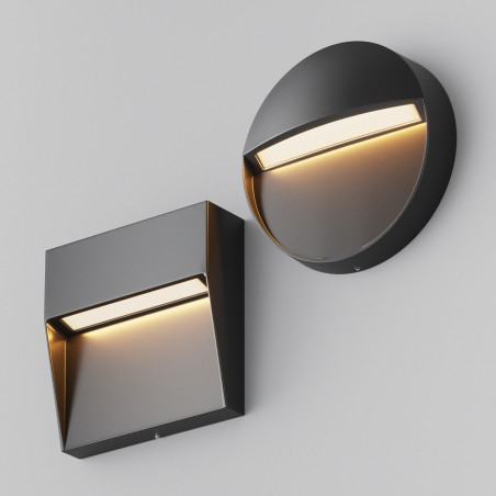 Lampa zewnętrzna - oświetlenie schodów Mane Round LED 12cm czarna Maytoni