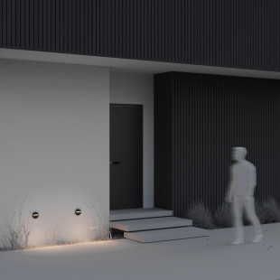 Lampa zewnętrzna - oświetlenie schodów Mane Round LED 12cm czarna Maytoni
