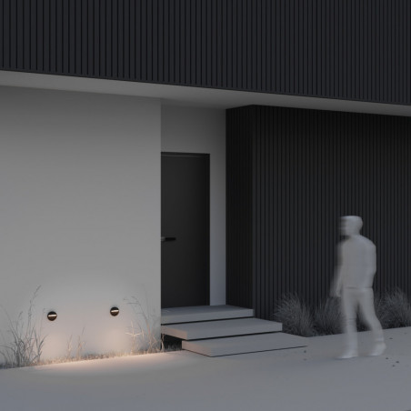 Lampa zewnętrzna - oświetlenie schodów Mane Round LED 12cm czarna Maytoni