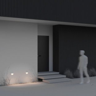 Lampa zewnętrzna - oświetlenie schodów Mane Round LED 12cm biała Maytoni