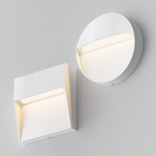 Lampa zewnętrzna - oświetlenie schodów Mane Round LED 12cm biała Maytoni
