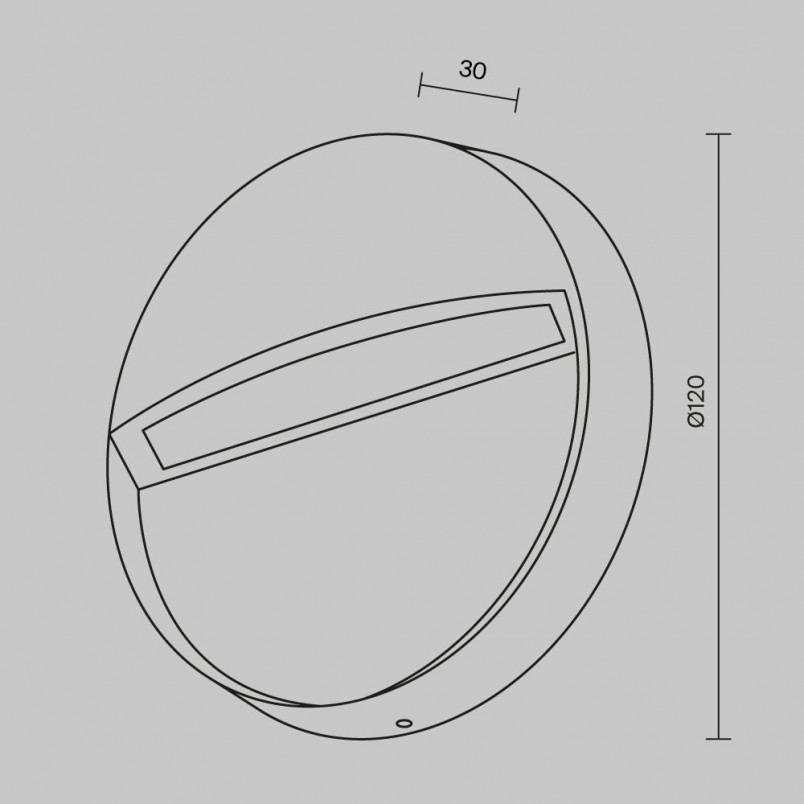 Lampa zewnętrzna - oświetlenie schodów Mane Round LED 12cm biała Maytoni