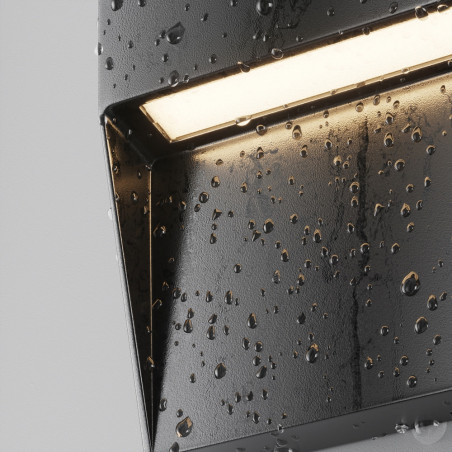 Lampa zewnętrzna - oświetlenie schodów Mane Square LED 11cm czarna Maytoni