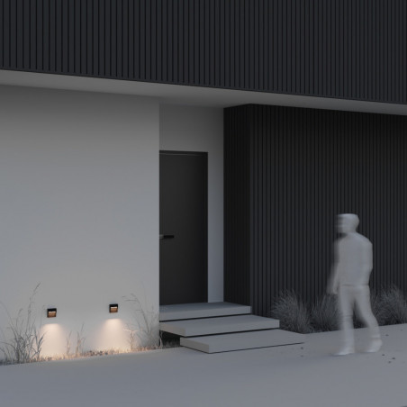 Lampa zewnętrzna - oświetlenie schodów Mane Square LED 11cm czarna Maytoni
