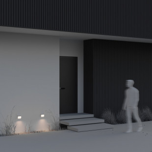 Lampa zewnętrzna - oświetlenie schodów Mane Square LED 11cm biała Maytoni