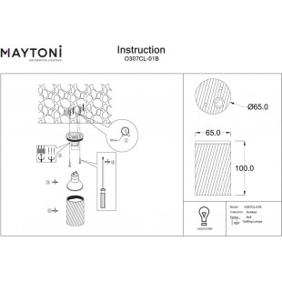 Lampa spot zewnętrzna Roll 6,5cm czarna Maytoni