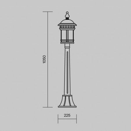 Latarnia ogrodowa stojąca retro Salamanca 105cm brązowa Maytoni