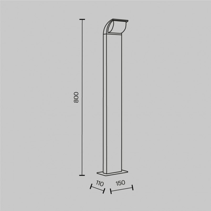 Lampa zewnętrzna stojąca Stock LED 3000K 80cm grafitowy Maytoni