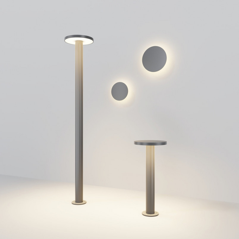 Kinkiet zewnętrzny okrągły Wald LED 3000K 14cm grafitowy Maytoni