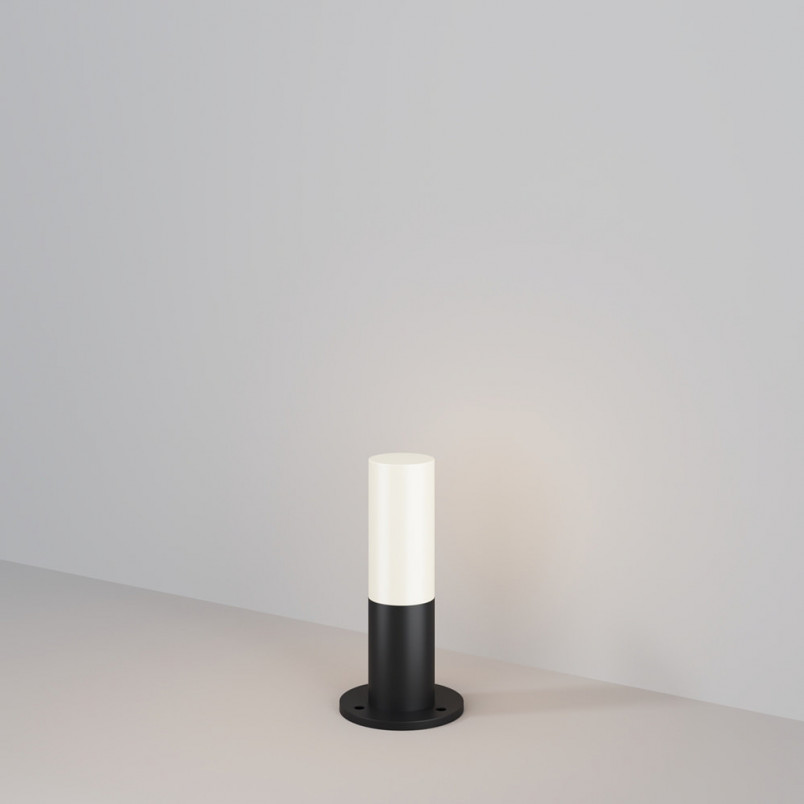 Lampa ogrodowa stojąca Willis 30cm biało-czarna Maytoni