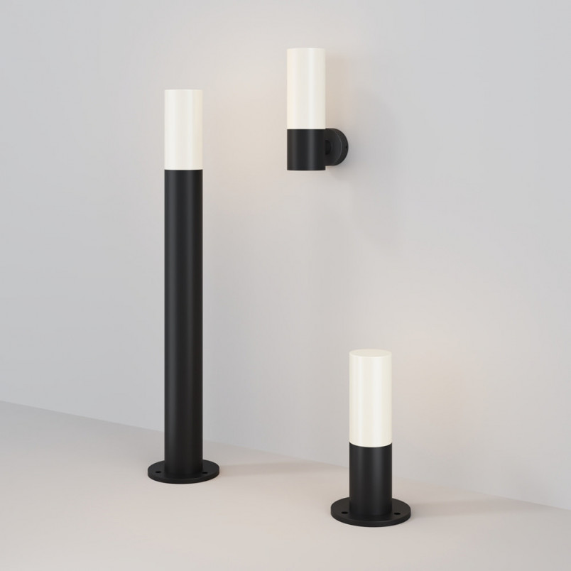Lampa ogrodowa stojąca Willis 30cm biało-czarna Maytoni