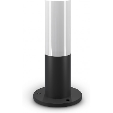 Lampa ogrodowa stojąca Willis 30cm biało-czarna Maytoni