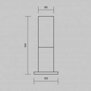 Lampa ogrodowa stojąca Willis 30cm biało-czarna Maytoni