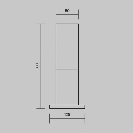 Lampa ogrodowa stojąca Willis 30cm biało-czarna Maytoni