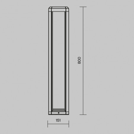 Lampa zewnętrzna stojąca Royal Mile LED 3000K 80cm szara Maytoni