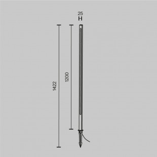 Lampa ogrodowa stojąca nowoczesna Pole LED 3000K 120cm grafitowa Maytoni