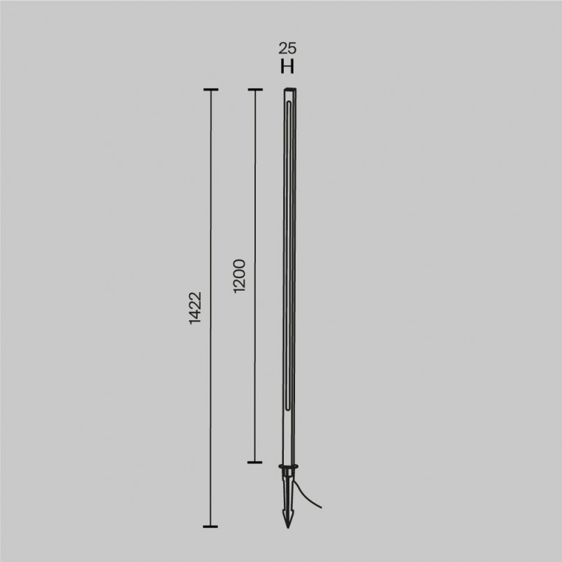 Lampa ogrodowa stojąca nowoczesna Pole LED 3000K 120cm grafitowa Maytoni