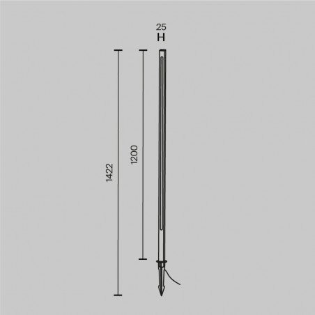 Lampa ogrodowa stojąca nowoczesna Pole LED 3000K 120cm grafitowa Maytoni