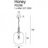 Lampa wisząca szklana nowoczesna Honey 30 Dymiona marki MaxLight
