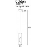 Lampa wisząca tuba Golden Led 5 Biała marki MaxLight