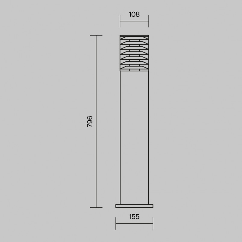 Lampa ogrodowa stojąca Bronx 79,6cm szara Maytoni