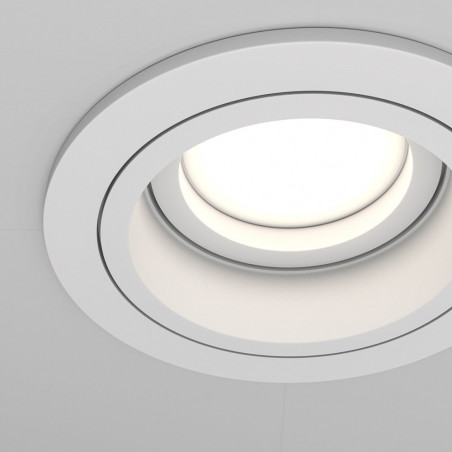 Lampa podtynkowa spot okrągła Atom II 9,2cm biała Maytoni