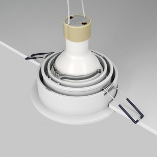 Lampa podtynkowa spot okrągła Atom II 9,2cm biała Maytoni
