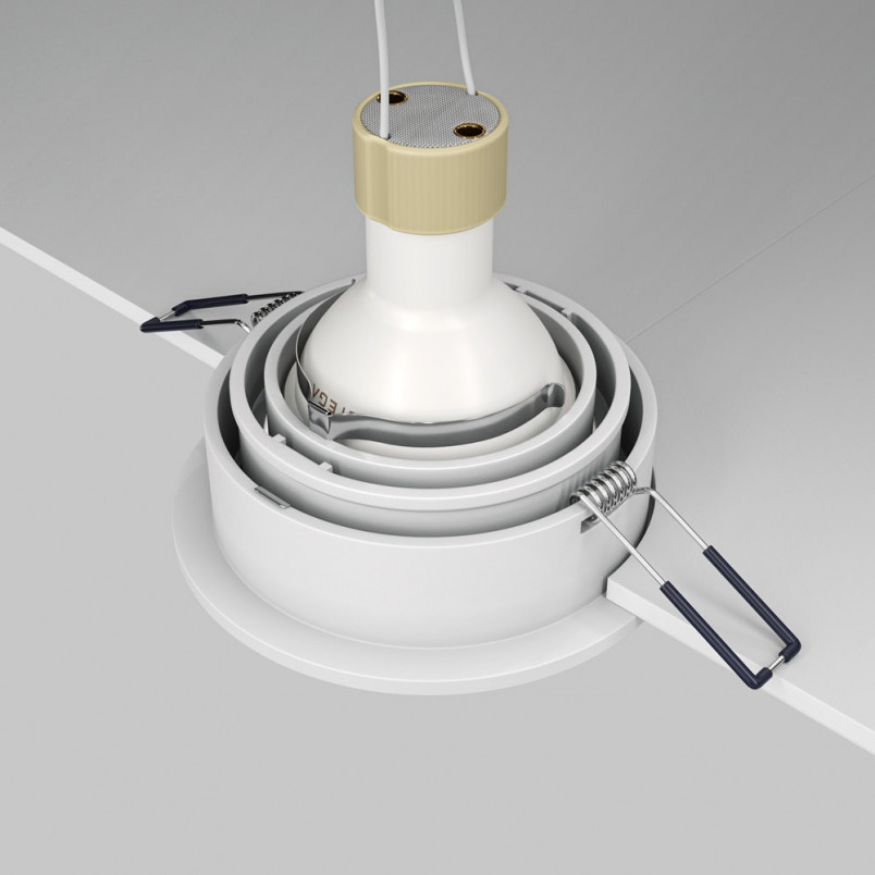 Lampa podtynkowa spot okrągła Atom II 9,2cm biała Maytoni