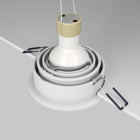 Lampa podtynkowa spot okrągła Atom II 9,2cm biała Maytoni