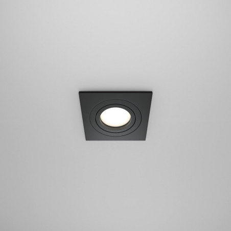 Lampa podtynkowa spot kwadratowa Atom 9,2x9,2cm czarna Maytoni