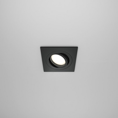 Lampa podtynkowa spot kwadratowa Atom 9,2x9,2cm czarna Maytoni