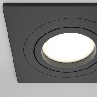 Lampa podtynkowa spot kwadratowa Atom 9,2x9,2cm czarna Maytoni