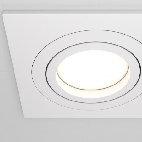 Lampa podtynkowa spot 2 punktowa Atom 17,5x9,2cm biała Maytoni
