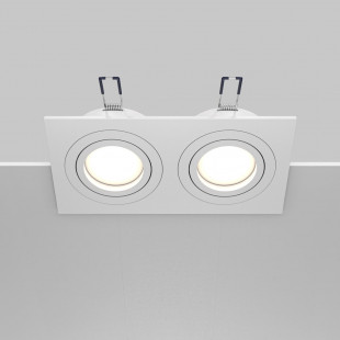 Lampa podtynkowa spot 2 punktowa Atom 17,5x9,2cm biała Maytoni