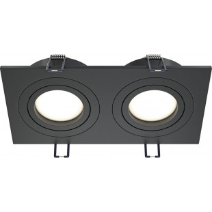 Lampa podtynkowa spot 2 punktowa Atom 17,5x9,2cm czarna Maytoni