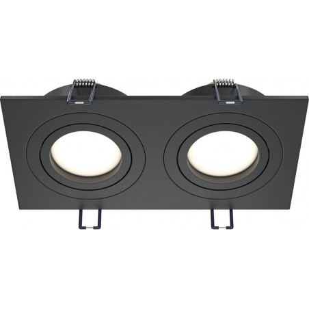 Lampa podtynkowa spot 2 punktowa Atom 17,5x9,2cm czarna Maytoni