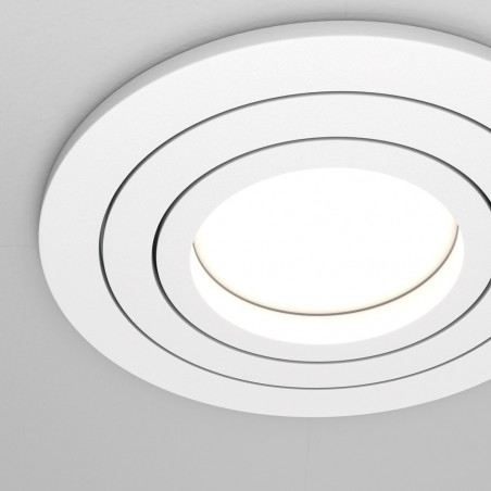 Lampa podtynkowa spot okrągła Atom 9,2cm biała Maytoni