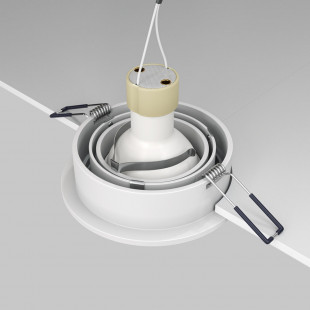 Lampa podtynkowa spot okrągła Atom 9,2cm biała Maytoni