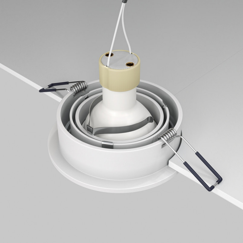 Lampa podtynkowa spot okrągła Atom 9,2cm biała Maytoni
