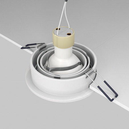 Lampa podtynkowa spot okrągła Atom 9,2cm biała Maytoni