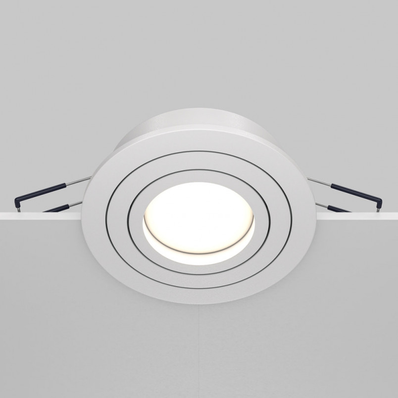 Lampa podtynkowa spot okrągła Atom 9,2cm biała Maytoni