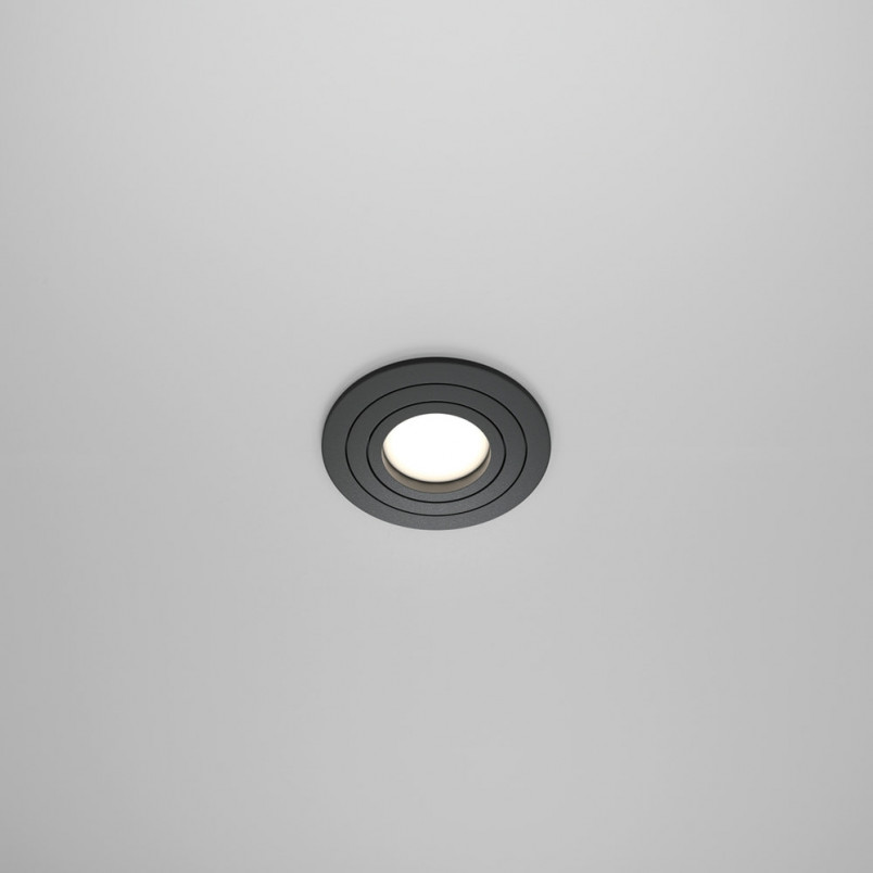 Lampa podtynkowa spot okrągła Atom 9,2cm czarna Maytoni