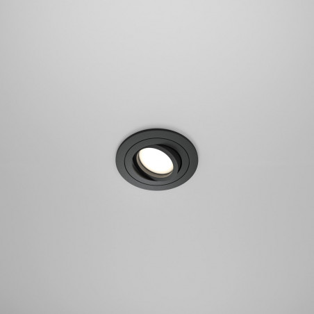 Lampa podtynkowa spot okrągła Atom 9,2cm czarna Maytoni