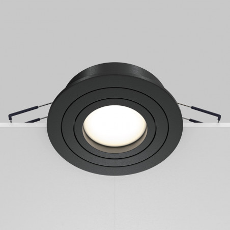 Lampa podtynkowa spot okrągła Atom 9,2cm czarna Maytoni