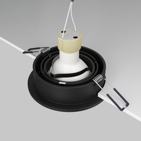 Lampa podtynkowa spot okrągła Atom 9,2cm czarna Maytoni